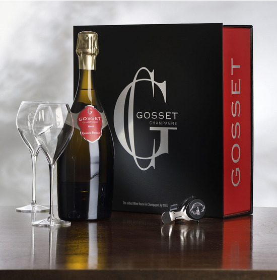 Gosset Grande Réserve and 2 glasses (in Limited Gift Box)