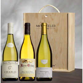 White Burgundy Wine Trio Gift Box 