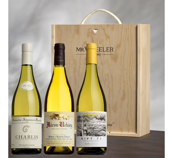 White Burgundy Wine Trio Gift Box