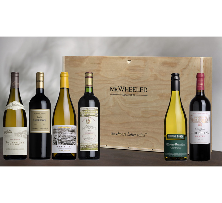Claret & White Burgundy Six-Pack Gift Box