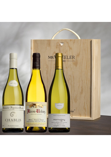 White Burgundy Wine Trio Gift Box