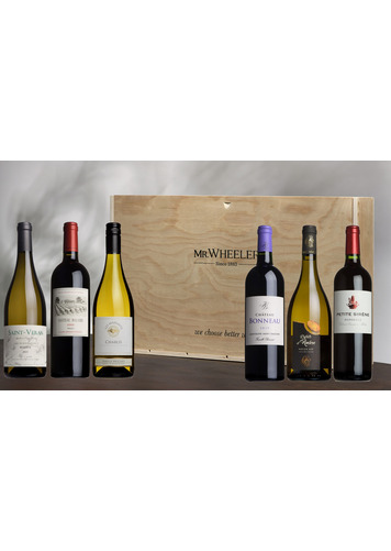 Claret & White Burgundy Six-Pack Gift Box