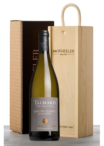 White Burgundy Single Bottle Gift Box