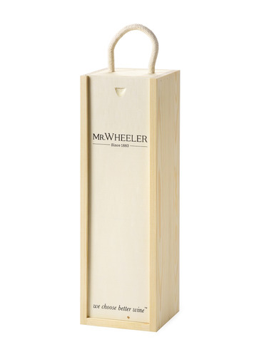 Single-bottle wooden gift case