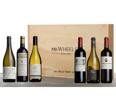 Claret & White Burgundy Six-Pack Gift Box
