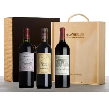 Bordeaux Left Bank Trio Wine Gift Box