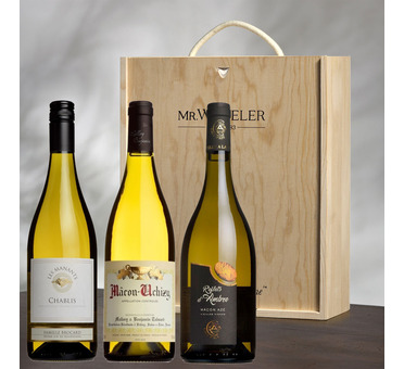 White Burgundy Wine Trio Gift Box