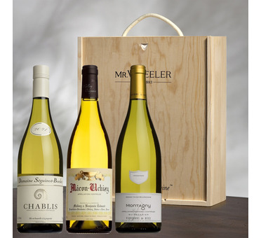 White Burgundy Wine Trio Gift Box