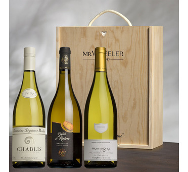 White Burgundy Wine Trio Gift Box