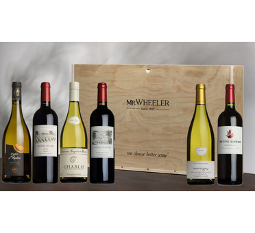 Claret & White Burgundy Six-Pack Gift Box