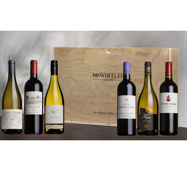 Claret & White Burgundy Six-Pack Gift Box
