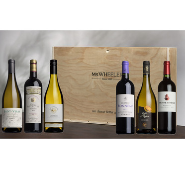 Claret & White Burgundy Six-Pack Gift Box