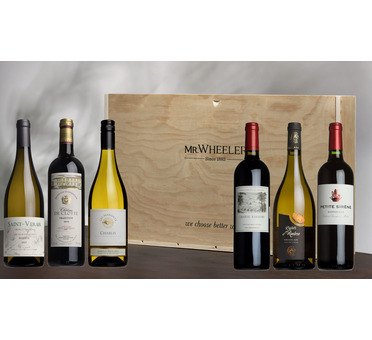 Claret & White Burgundy Six-Pack Gift Box