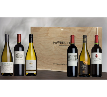 Claret & White Burgundy Six-Pack Gift Box