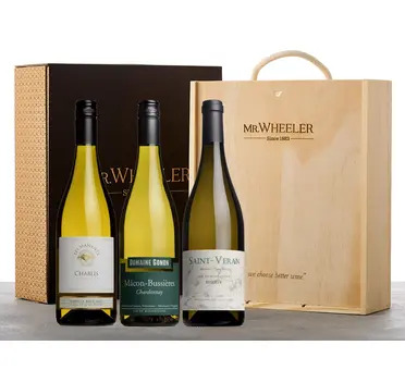 White Burgundy Wine Trio Gift Box