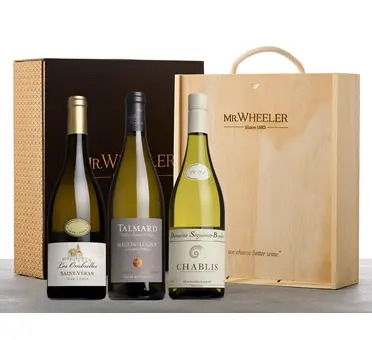 White Burgundy Wine Trio Gift Box