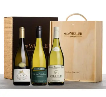 White Burgundy Wine Trio Gift Box
