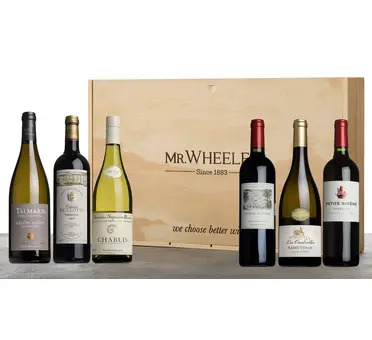 Claret & White Burgundy Six-Pack Gift Box