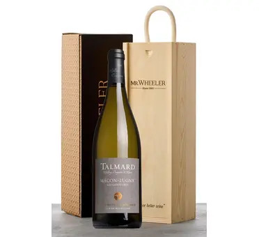 White Burgundy Single Bottle Gift Box