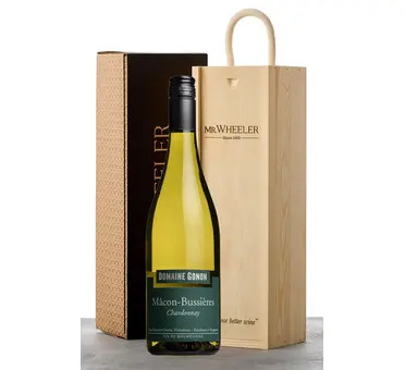 White Burgundy Single Bottle Gift Box