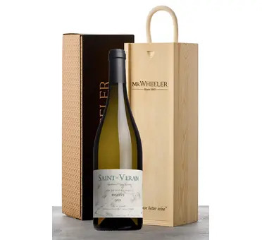 White Burgundy Single Bottle Gift Box