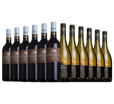 Fine Festive Claret & White Burgundy Case