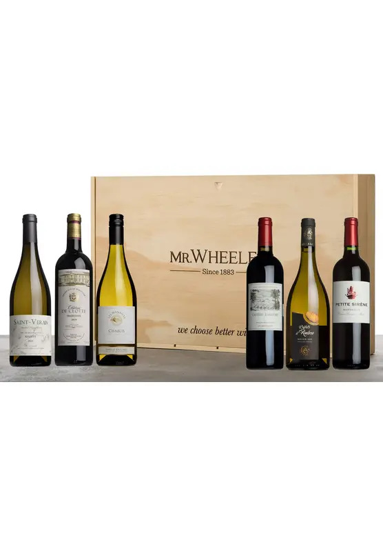 Claret & White Burgundy Six-Pack Gift Box