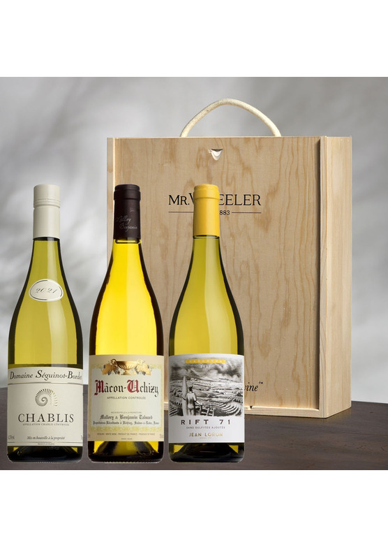 White Burgundy Wine Trio Gift Box