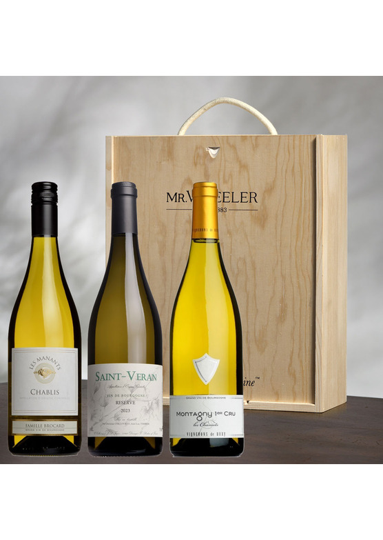 White Burgundy Wine Trio Gift Box 