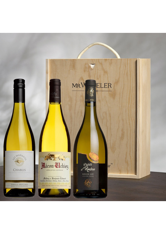 White Burgundy Wine Trio Gift Box 