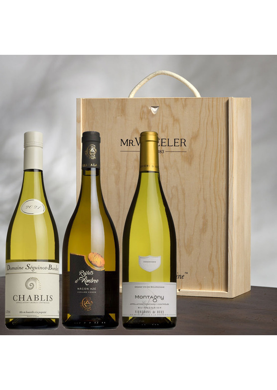 White Burgundy Wine Trio Gift Box 