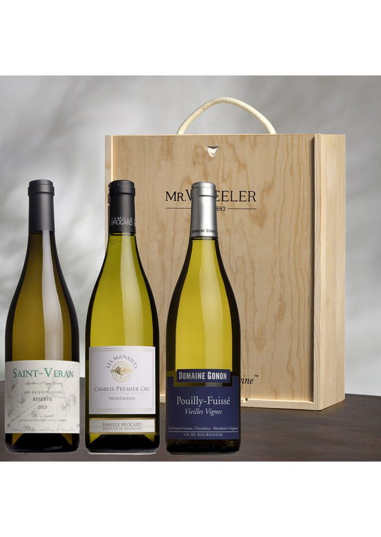 Fine White Burgundy Gift Box 