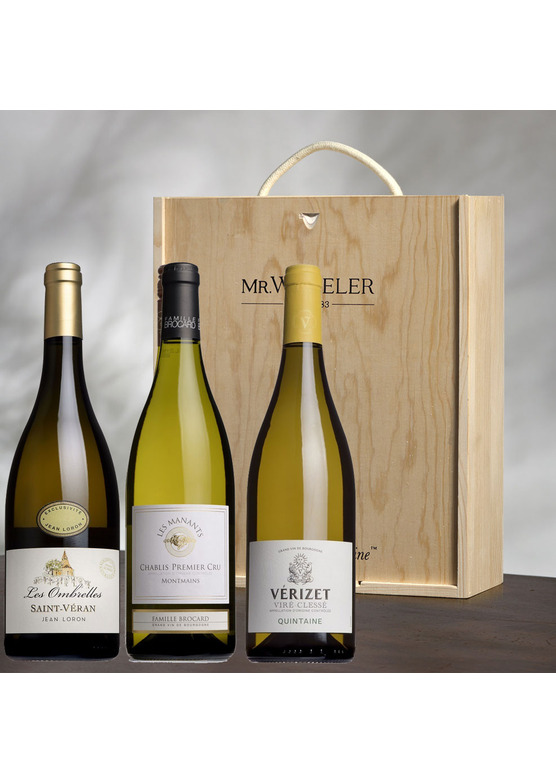 Fine White Burgundy Gift Box 