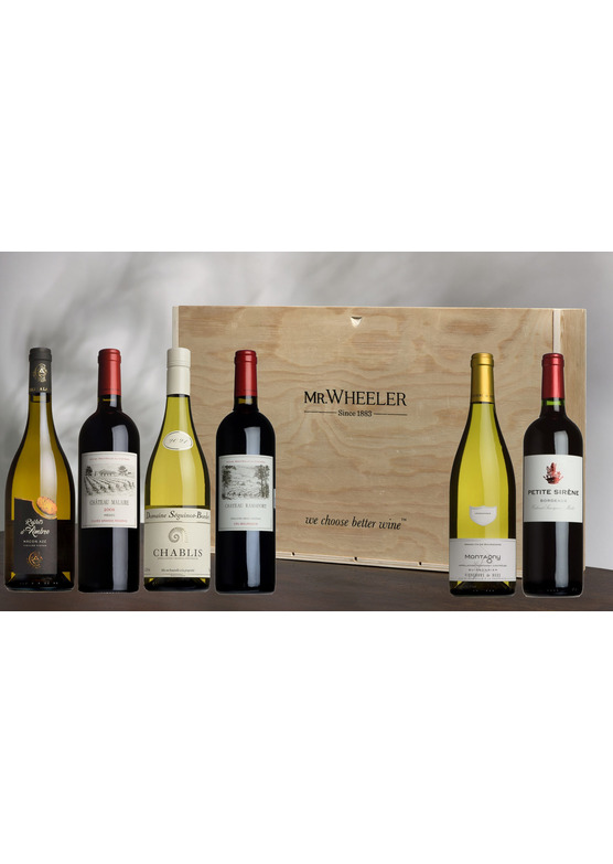 Claret & White Burgundy Six-Pack Gift Box