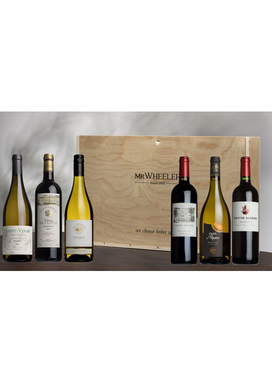 Claret & White Burgundy Six-Pack Gift Box