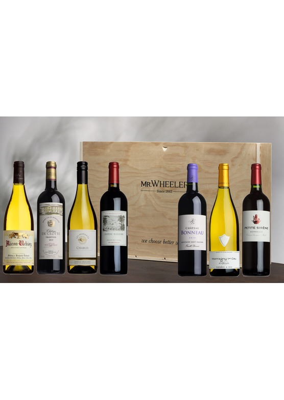 Claret & White Burgundy Six-Pack Gift Box