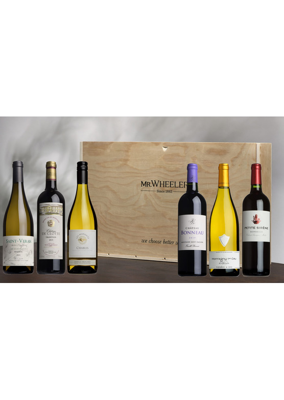 Claret & White Burgundy Six-Pack Gift Box