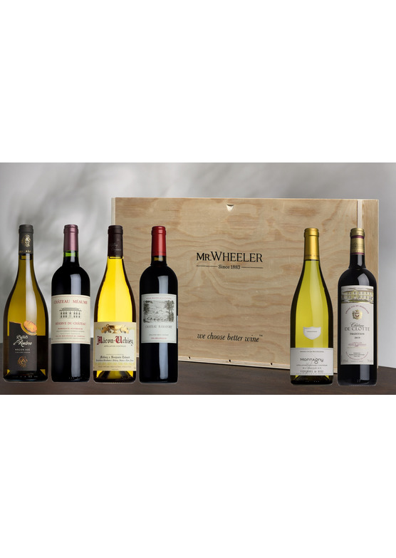 Claret & White Burgundy Six-Pack Gift Box