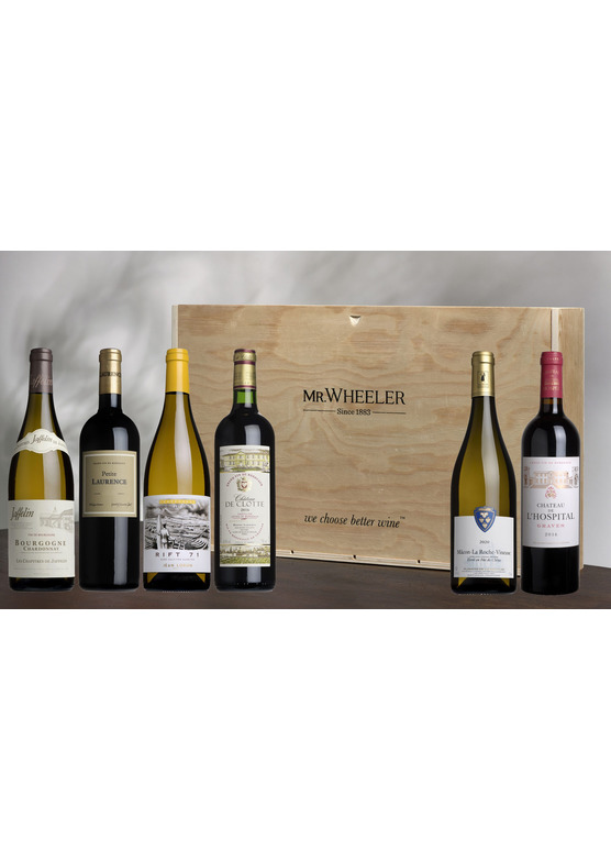 Claret & White Burgundy Six-Pack Gift Box