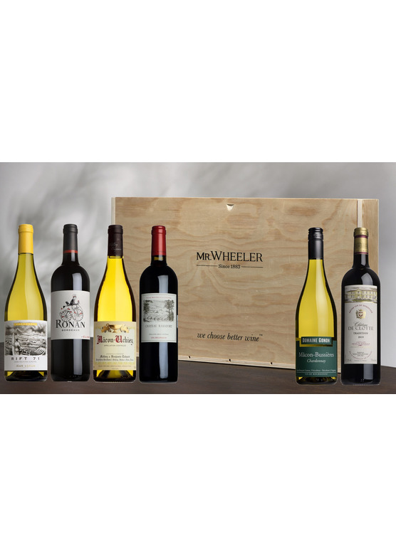 Claret & White Burgundy Six-Pack Gift Box