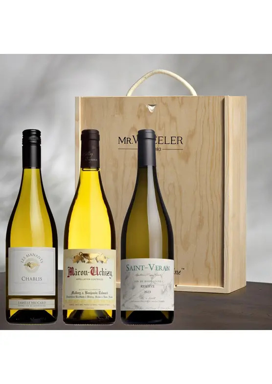 White Burgundy Wine Trio Gift Box 