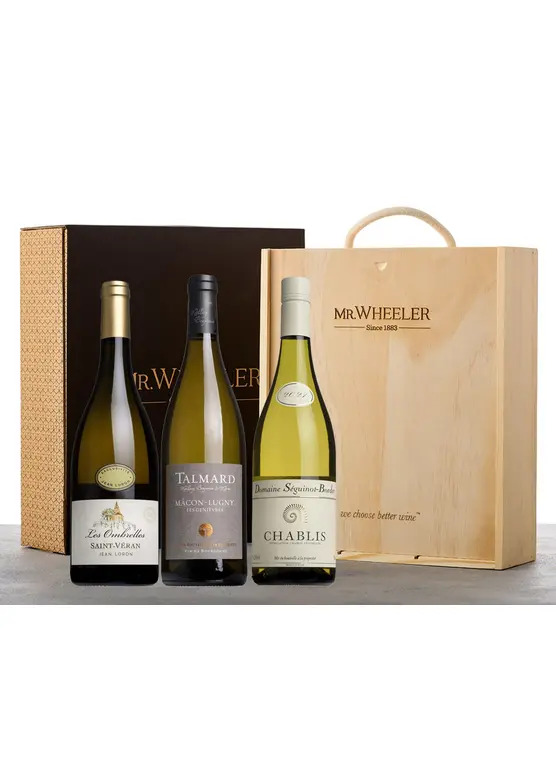 White Burgundy Wine Trio Gift Box 