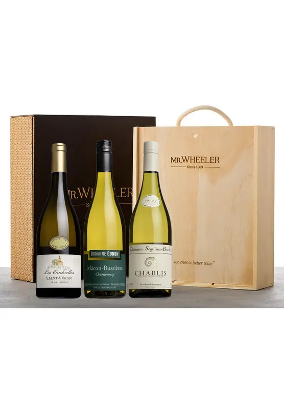 White Burgundy Wine Trio Gift Box 