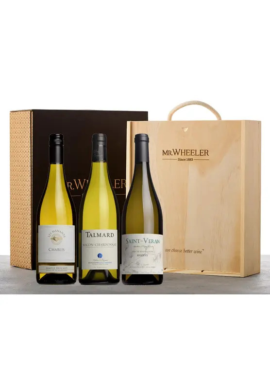 White Burgundy Wine Trio Gift Box 
