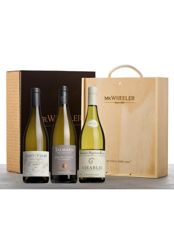 White Burgundy Wine Trio Gift Box 