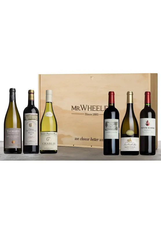 Claret & White Burgundy Six-Pack Gift Box