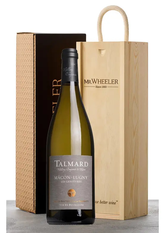 White Burgundy Single Bottle Gift Box