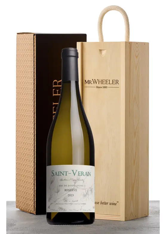 White Burgundy Single Bottle Gift Box