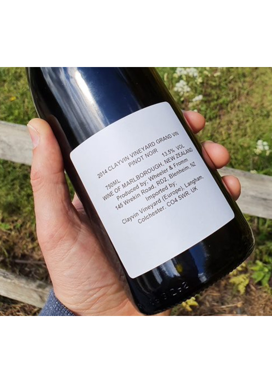 2014 'Mislabelled' Pinot Noir 'Clayvin Vineyard', W&F, Marlborough