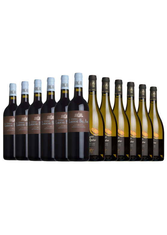 Fine Festive Claret & White Burgundy Case